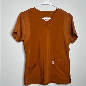 Carhartt Force Modern Fit Brown Scrub top Small
